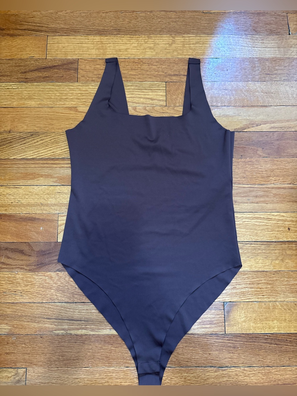 Zara Brown Square neck Bodysuit
